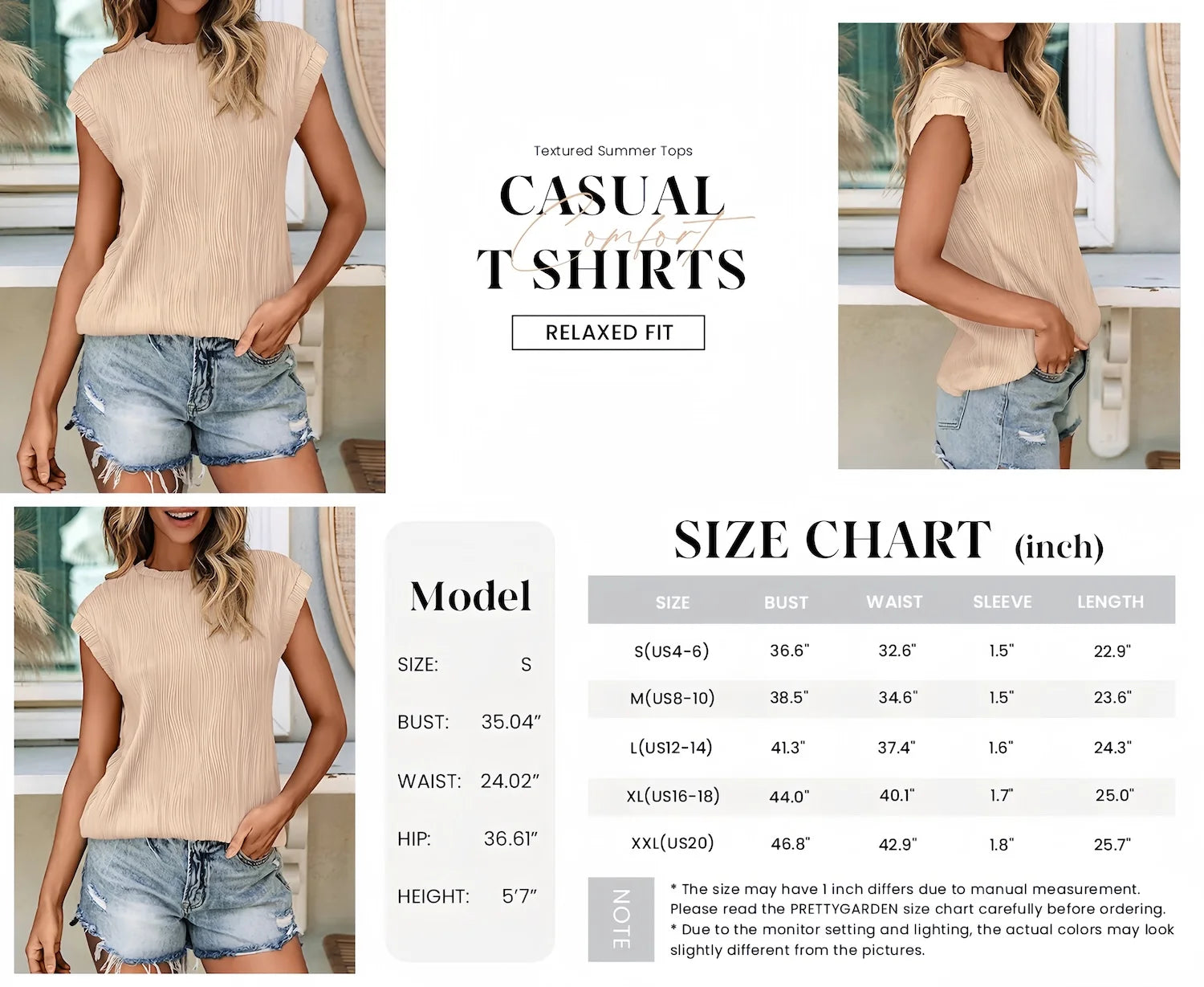 Women'S Summer Going Out Tops Dressy Casual Crewneck Short Sleeve Textured Basic Cute Trendy T Shirts Tee Blouse